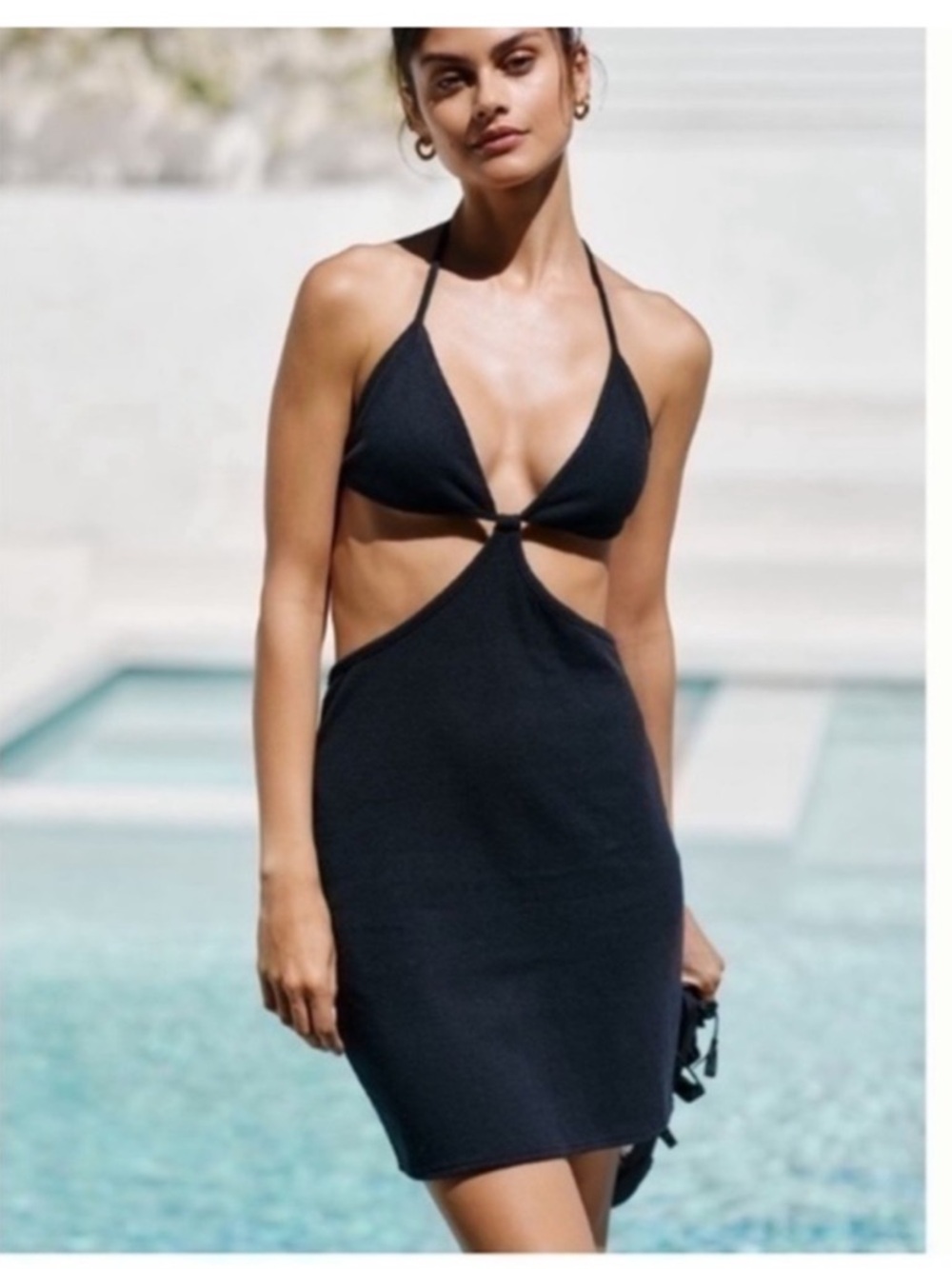 NWOT! Anthropologie Black Dress/Coverup